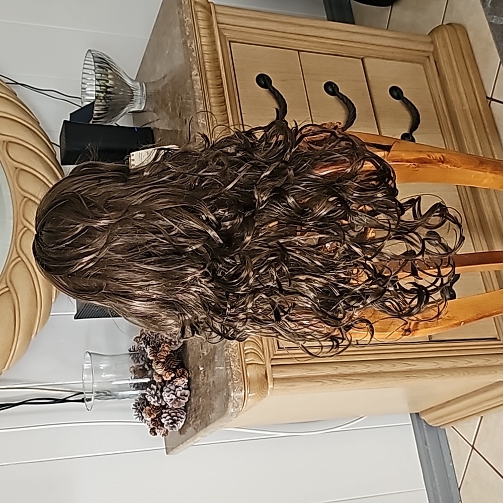Women's Curly Semi Layered Long Hair Wig 27" Long